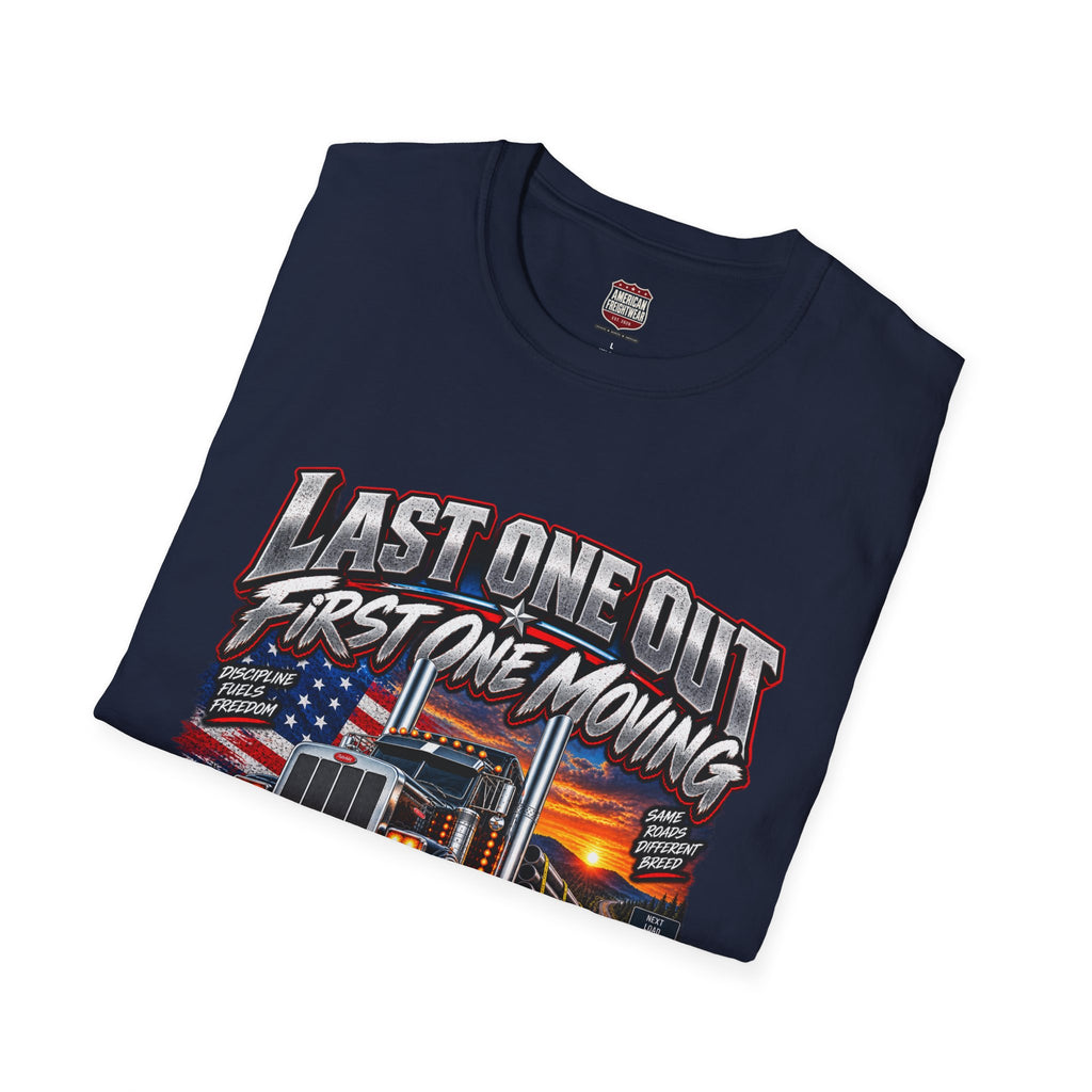 Last One Out, First One Moving Unisex T-Shirt
